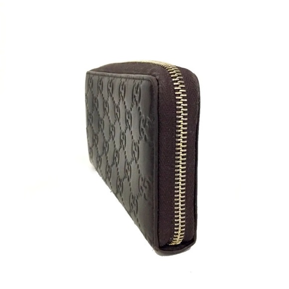 GUCCI GUCCISSIMA Interlovking GG Logo Leather Zip Around Long Wallet - Picture 3 of 8